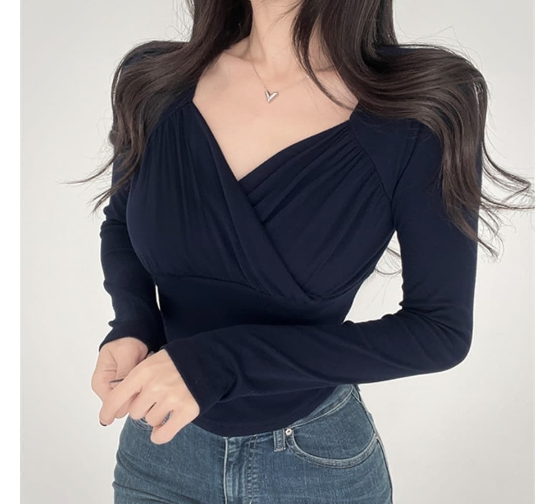 빅사이즈)셔링랩브이넥티셔츠 상품이미지1