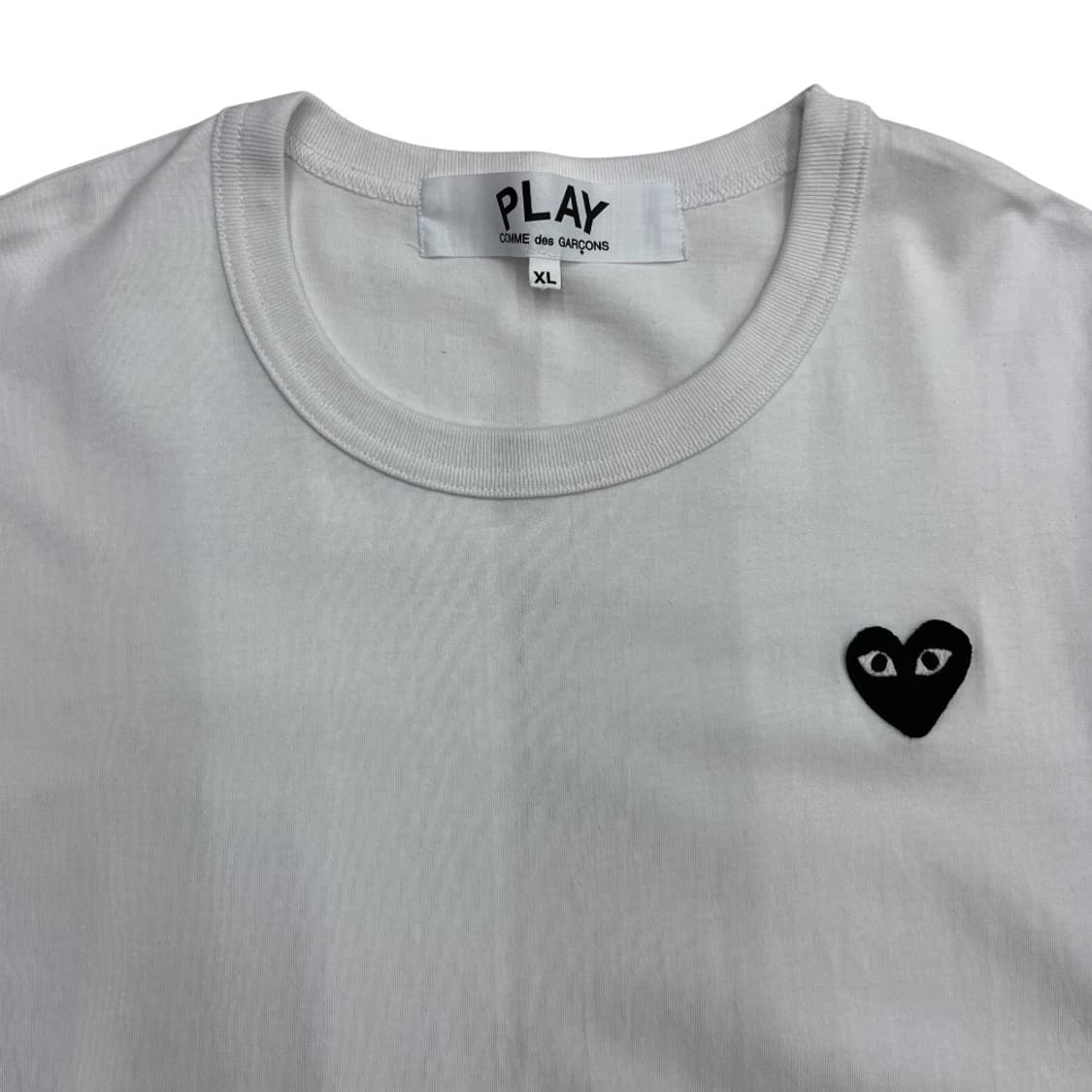 꼼데가르송 블랙 하트와펜 화이트 반팔 XL 상품이미지4