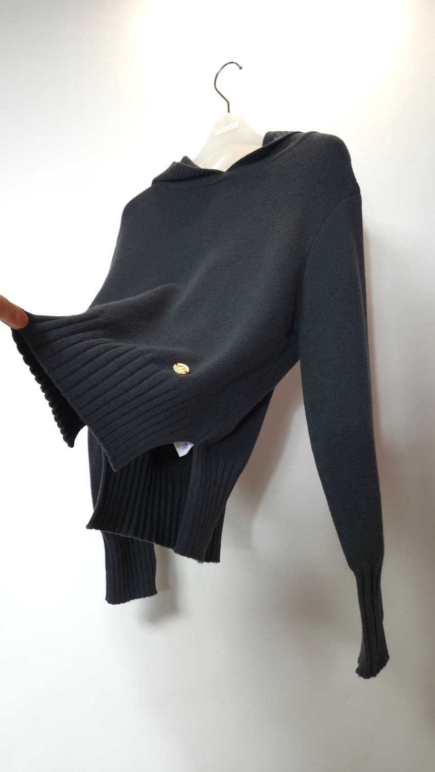 한섬 오즈세컨 2021 골지 후드 니트 탑 44~55 상품이미지5