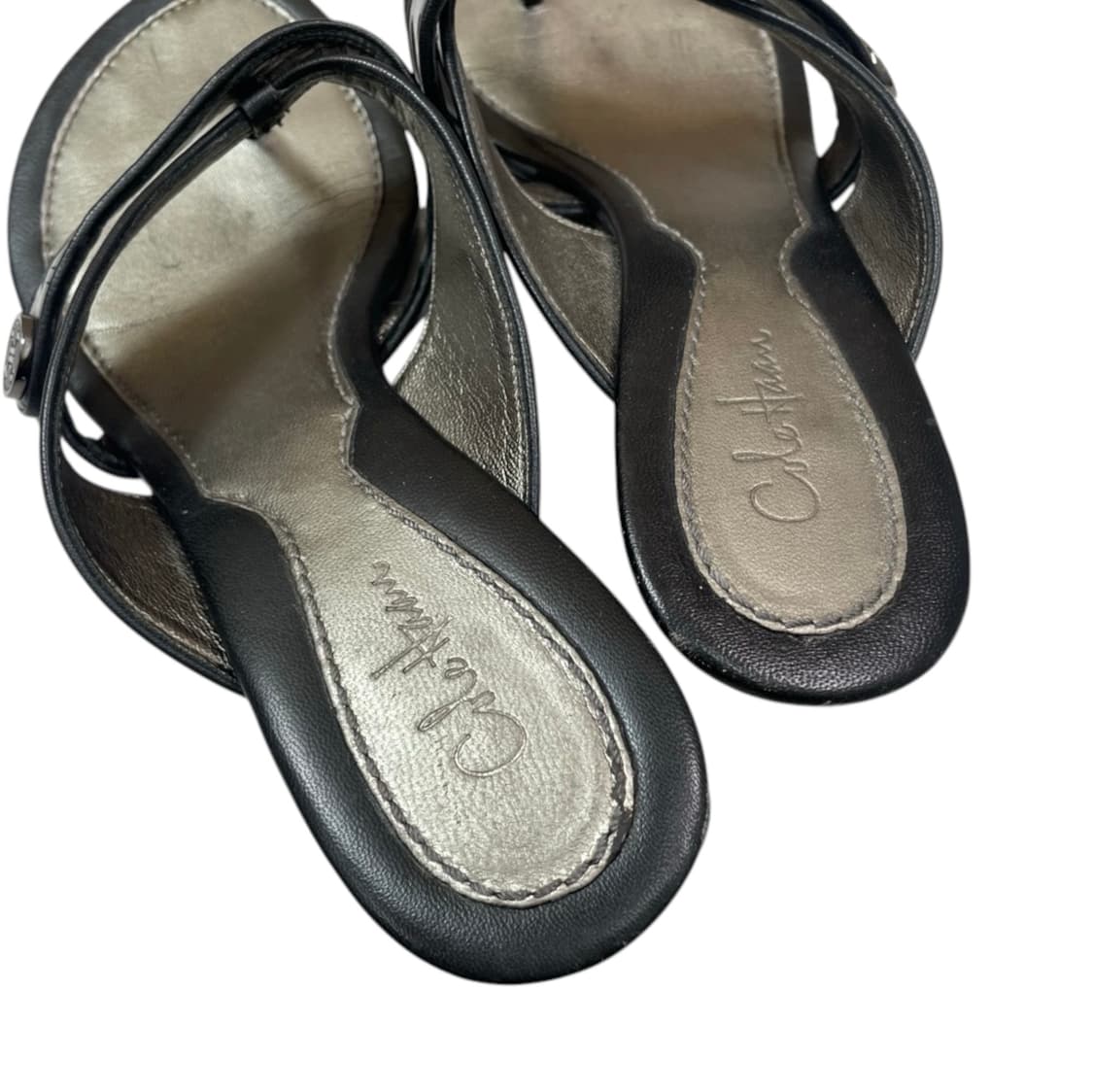 콜한 Colehaan 블랙 페이턴트 레더 키튼힐 쪼리 샌들 7B(240) 상품이미지5