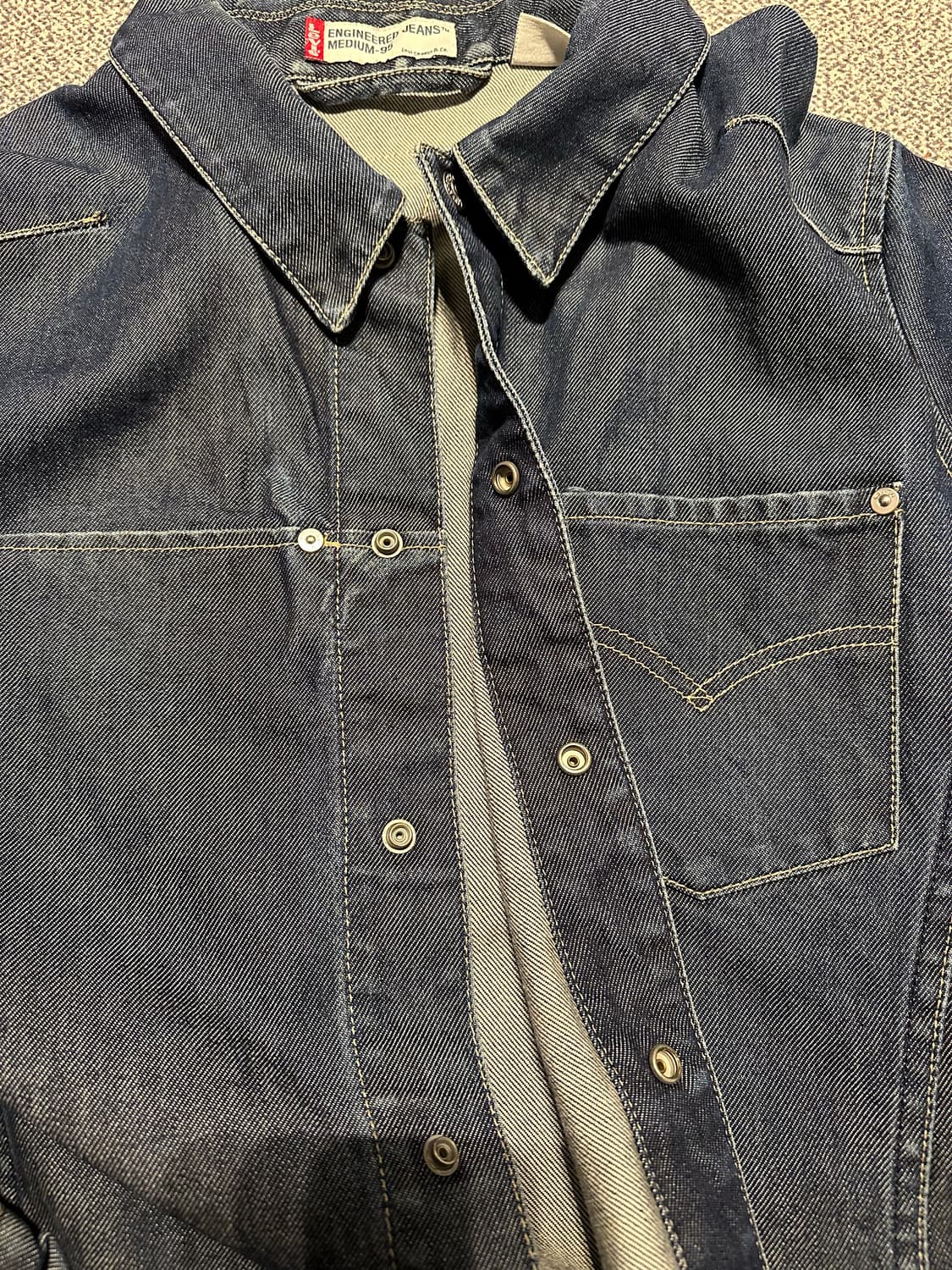 리바이스 엔지니어드 데님 청 자켓 m 상품이미지4