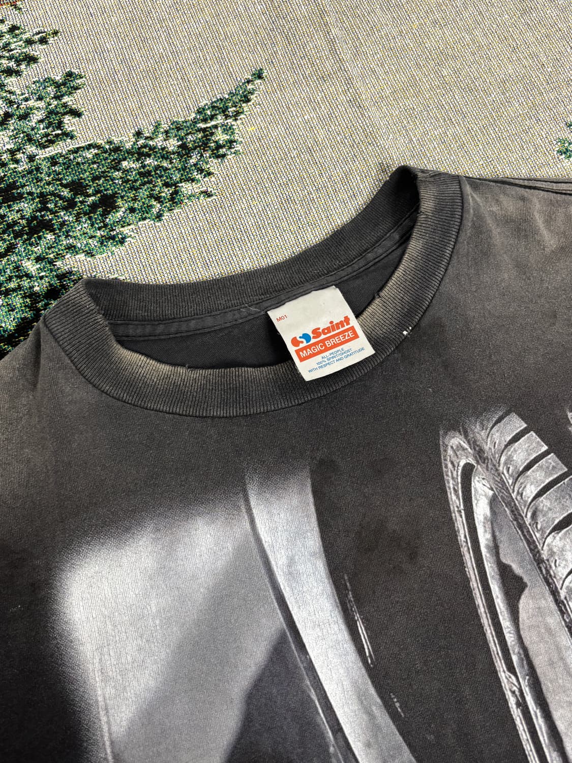 세인트 미카엘 x 분노의 질주 퓨리어스 7 숏슬리브 티셔츠 블랙 상품이미지3