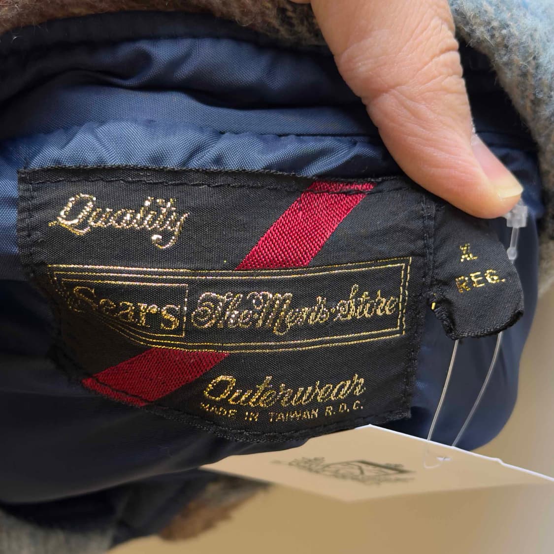 80s Sears 체크 울 자켓 USA 상품이미지4