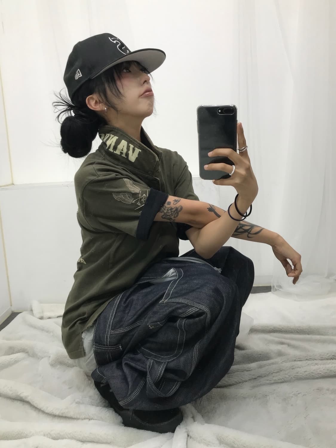 < Vanson Leathers Khaki Pk T-shirt > 상품이미지8