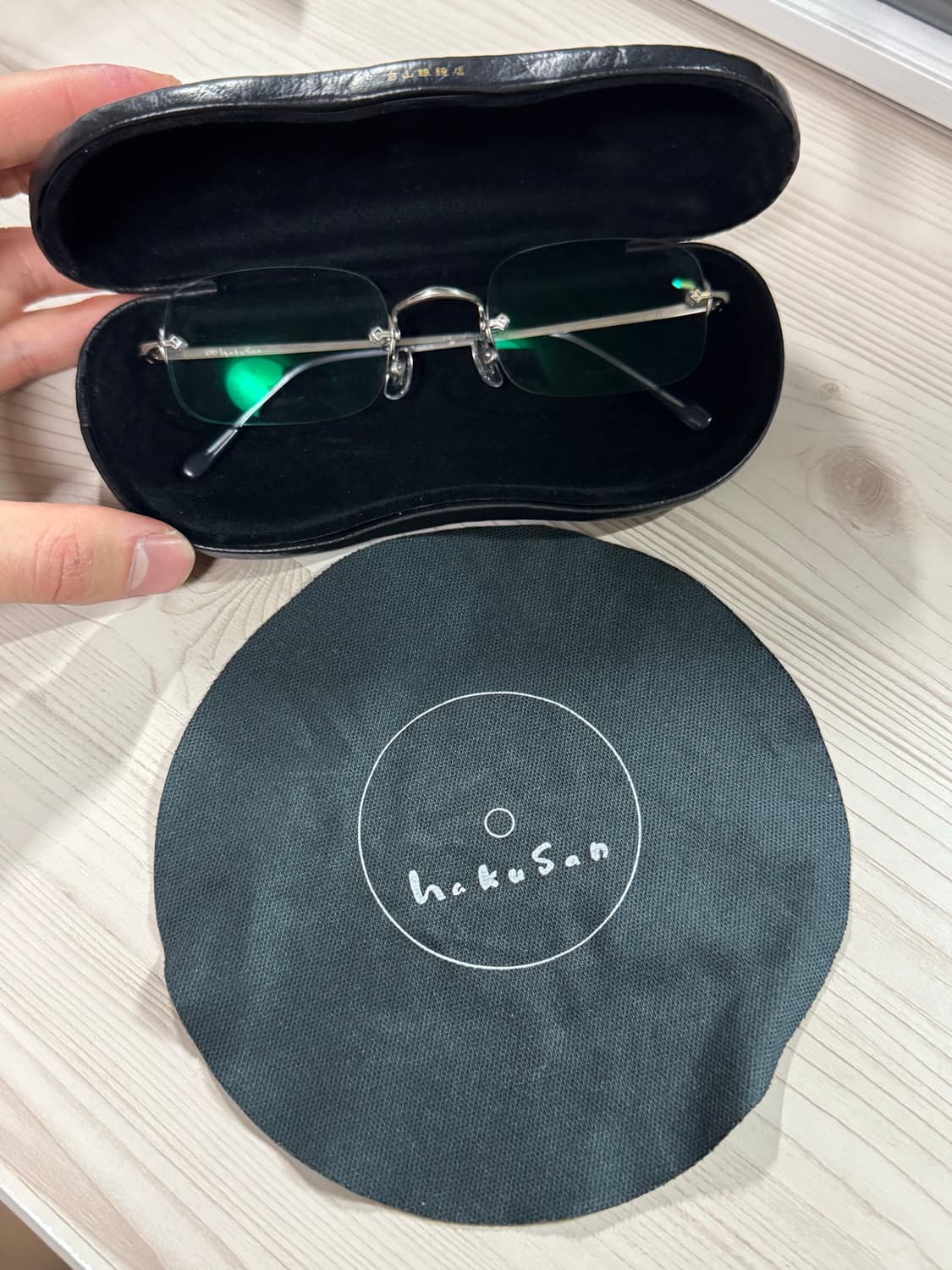 백산 하쿠산 아나아키 M 투명 무테 안경 상품이미지7