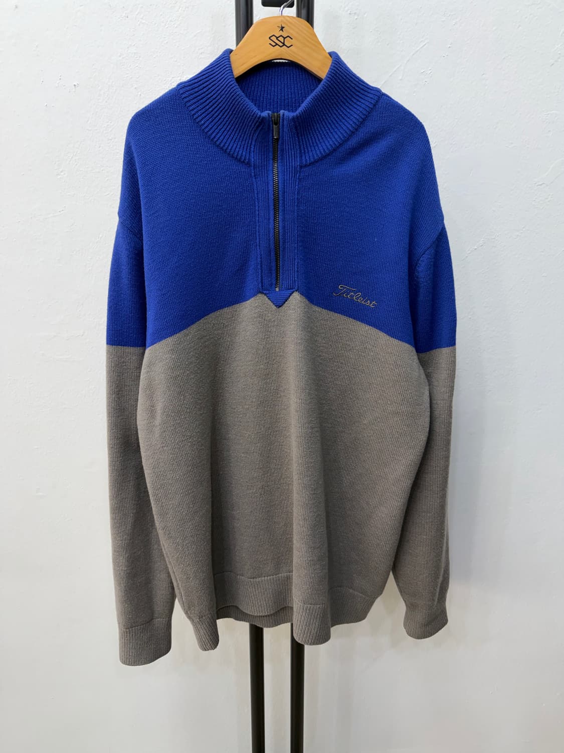 정품) 타이틀리스트 남성 하프넥 방풍니트 XXL 상품이미지1