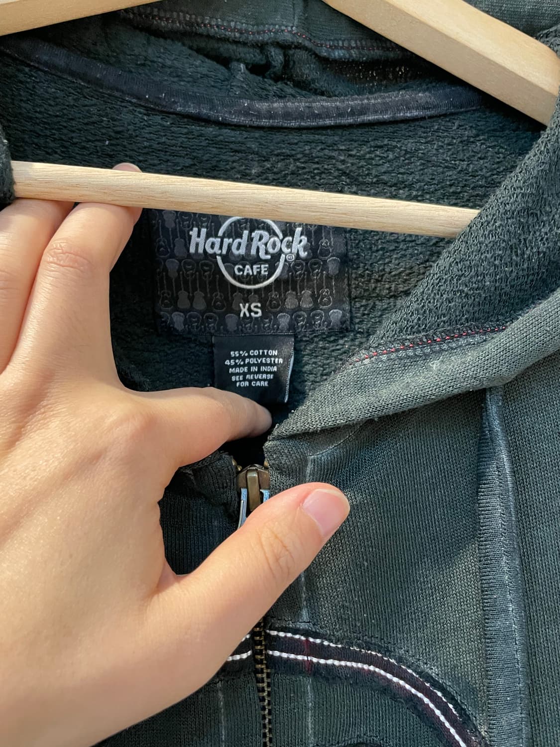 하드락카페 워싱후드집업 상품이미지2