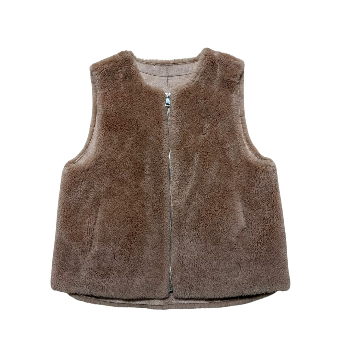 리얼레더 양모 베스트 상품이미지1