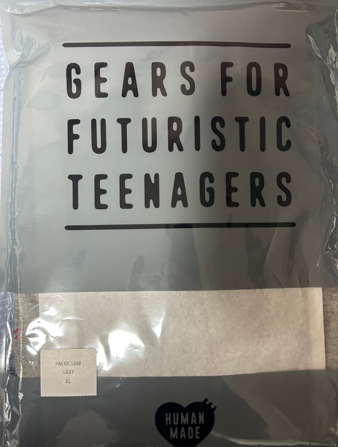 [새상품] 휴먼 메이드 하트 포켓 티셔츠 그레이 (XL) 상품이미지4