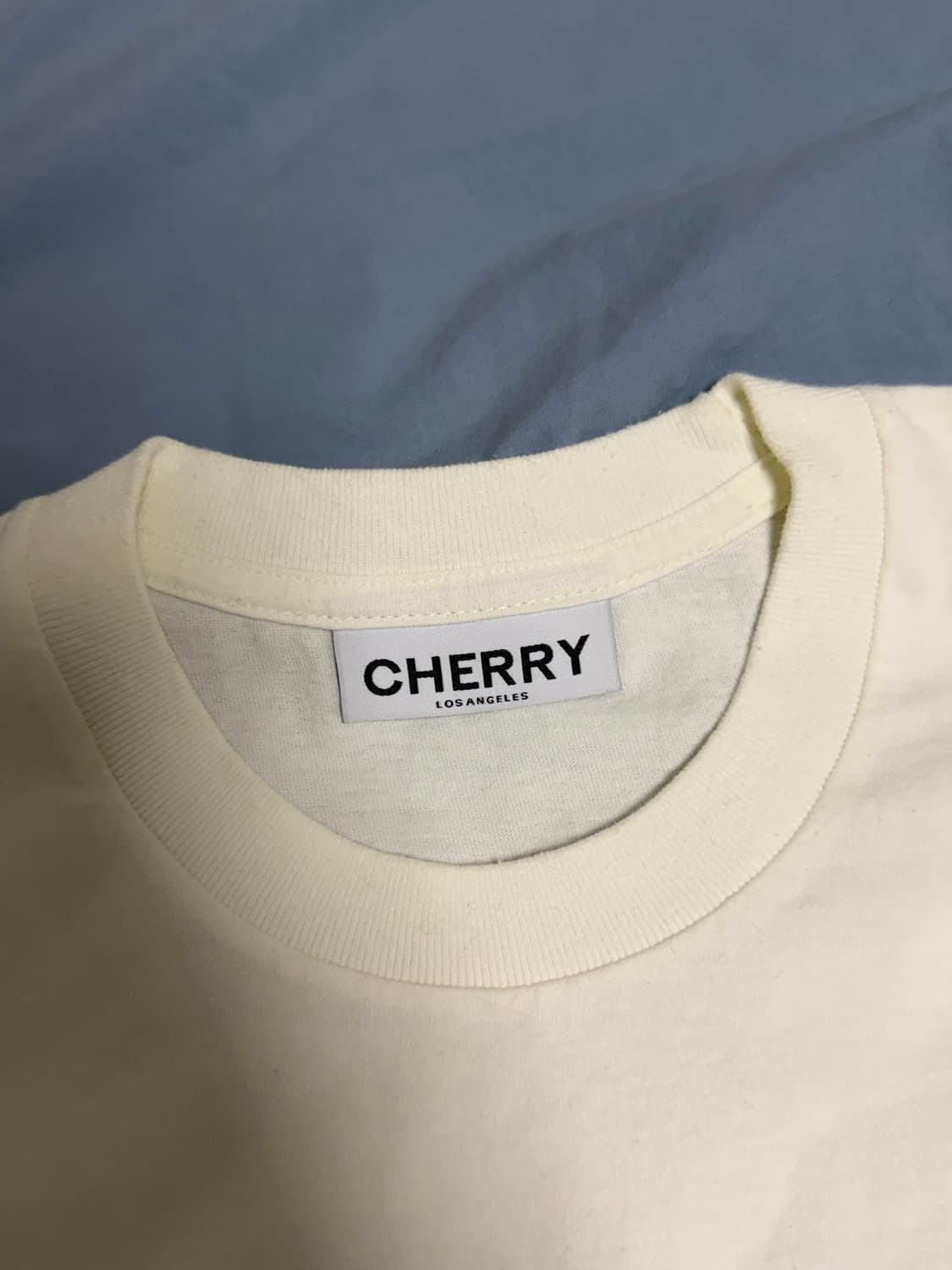 체리LA 베이직 클래식 티셔츠 화이트 상품이미지7