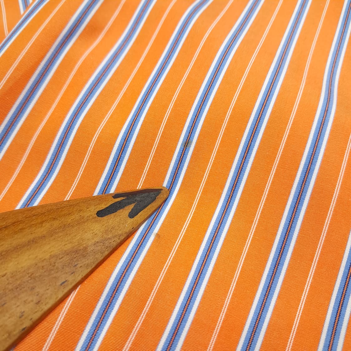 CN920 XL 폴로 랄프로렌 오렌지 스트라이프 긴팔 셔츠 남방 상품이미지3