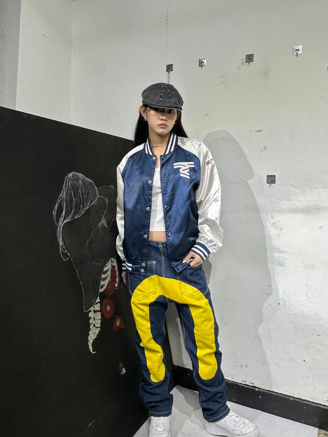 Jpn 일본빈티지 오리엔탈 일장기 네이비 스카잔 자켓 상품이미지2