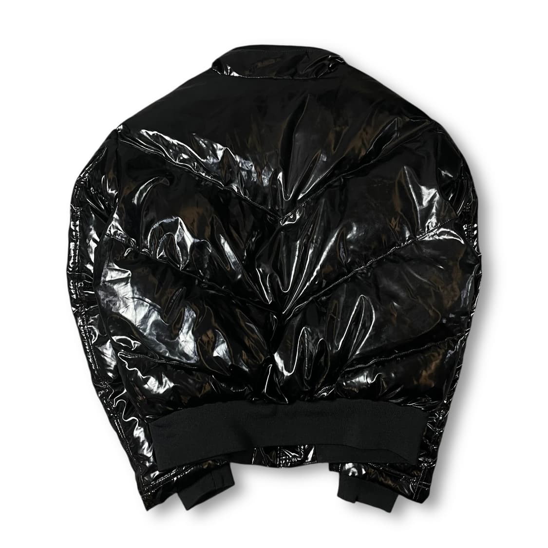 디젤 블랙 에나멜 숏 패딩 점퍼 상품이미지3