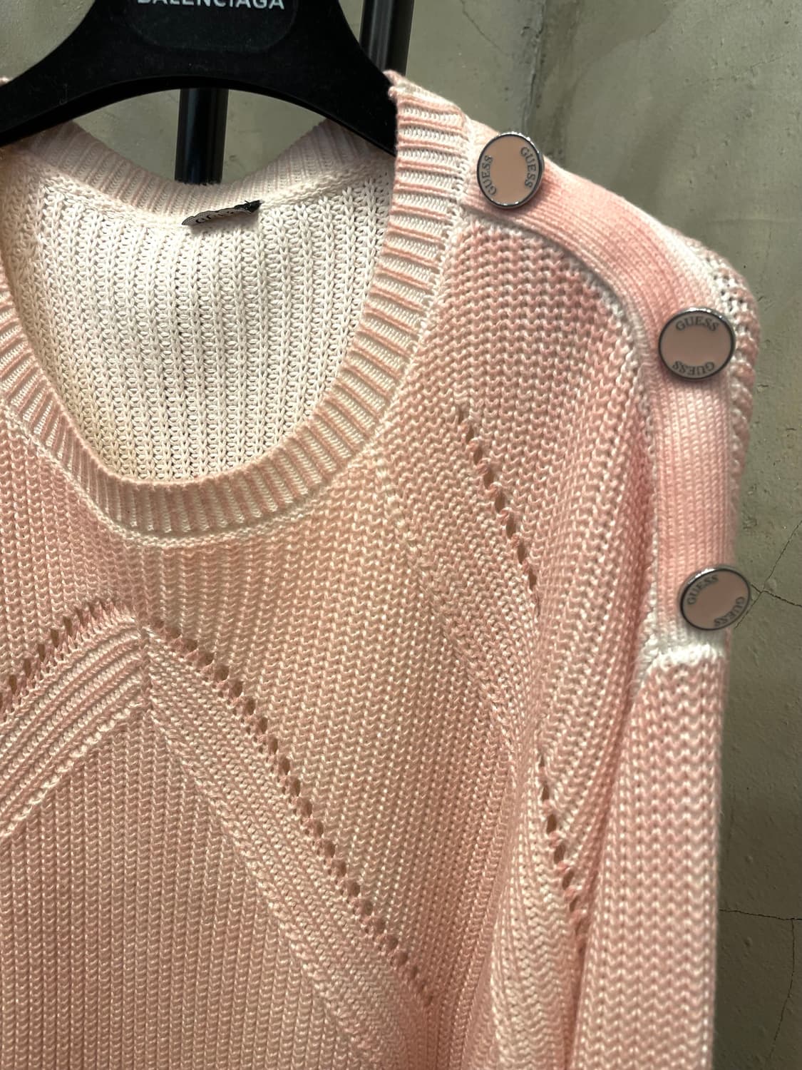 Guess 게스 은장 버튼 모달 봄 니트 xs 상품이미지3