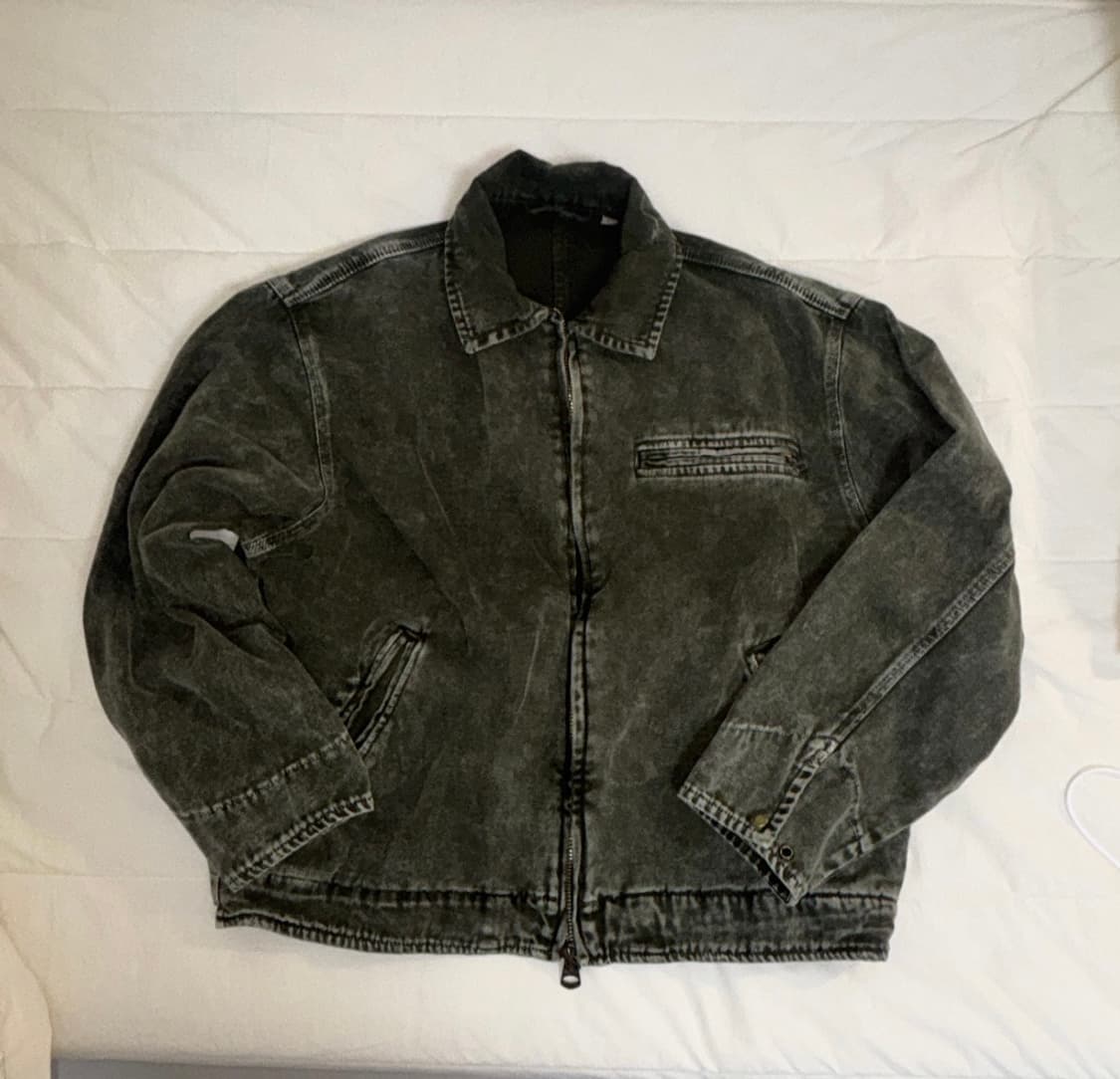 카키 워싱 빈티지 워크자켓 상품이미지1