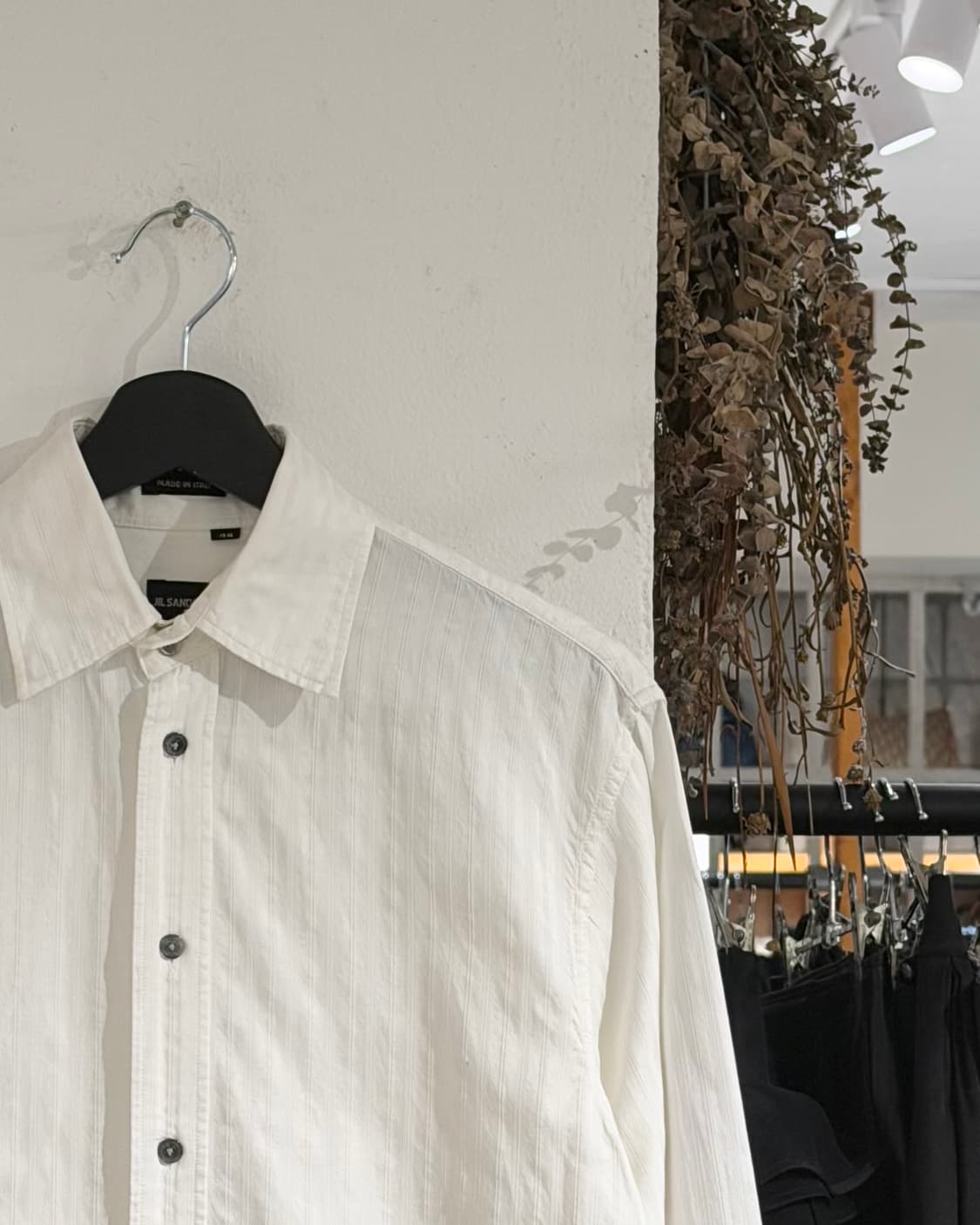 질샌더 화이트 스트라이프 셔츠 상품이미지3