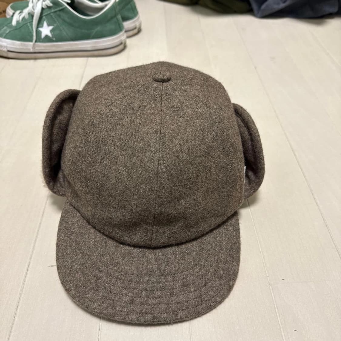 단톤 울 에타민 보아 6 패널 캡 브라운 상품이미지3