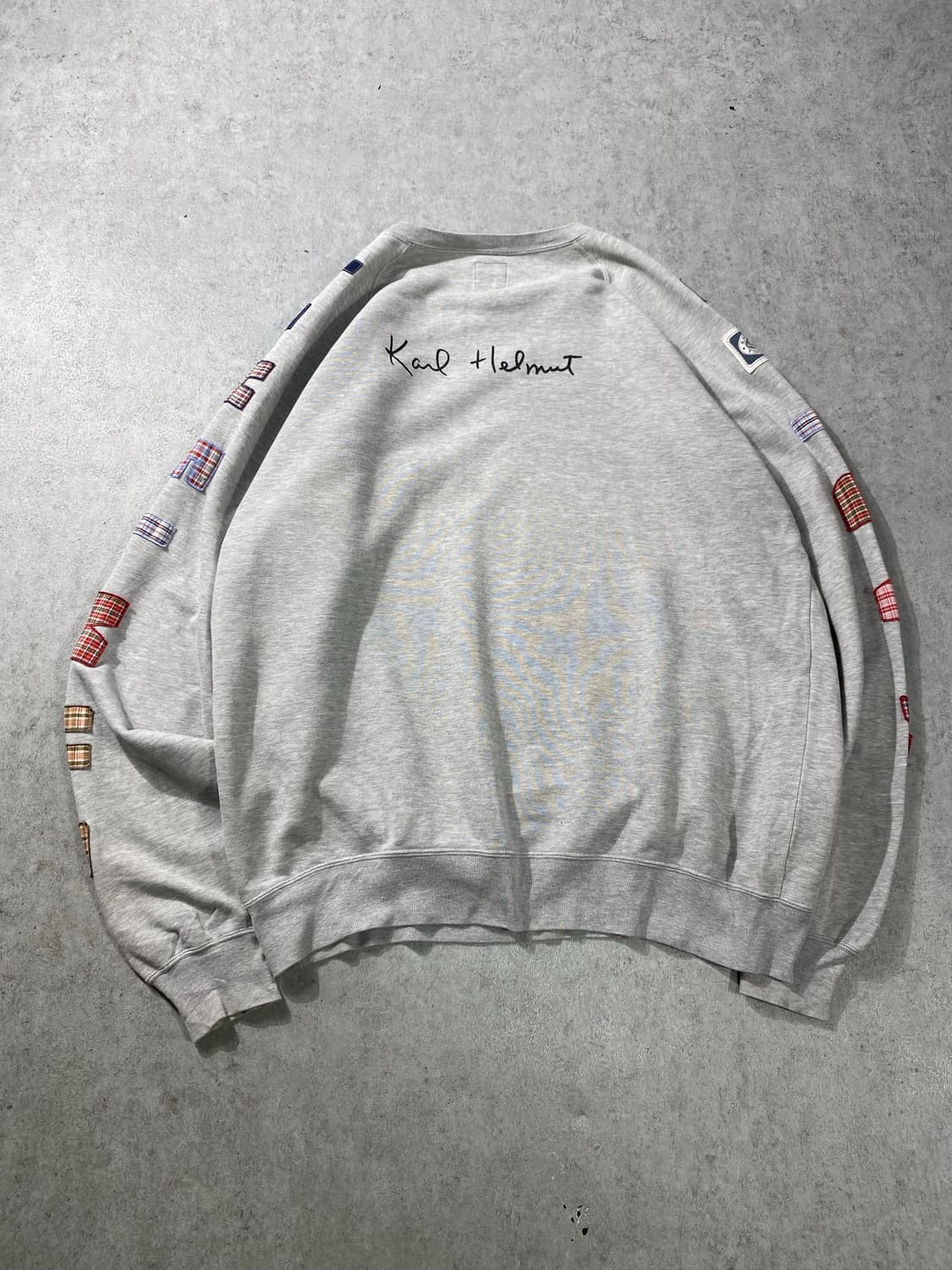 [L] Karl Helmut 칼헬무트 스펠아웃 패치워크 스웻셔츠 상품이미지5