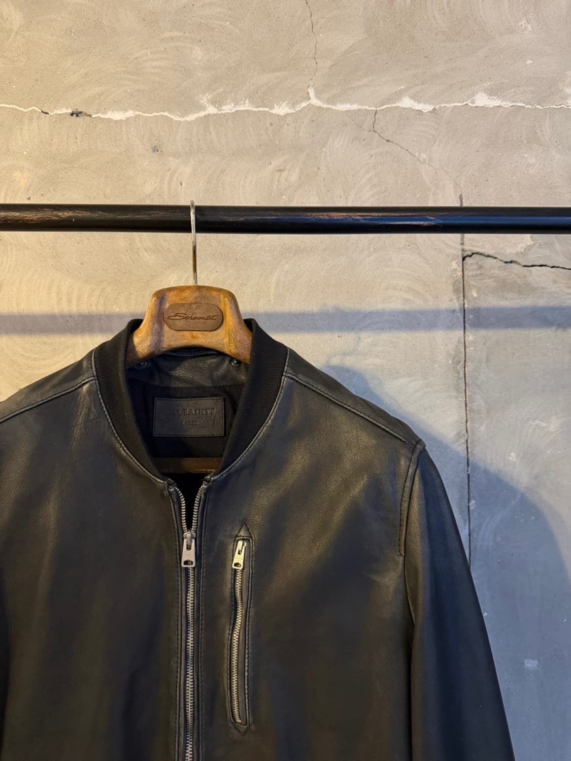 올세인츠 램스킨 클래식 블루종 100 상품이미지6