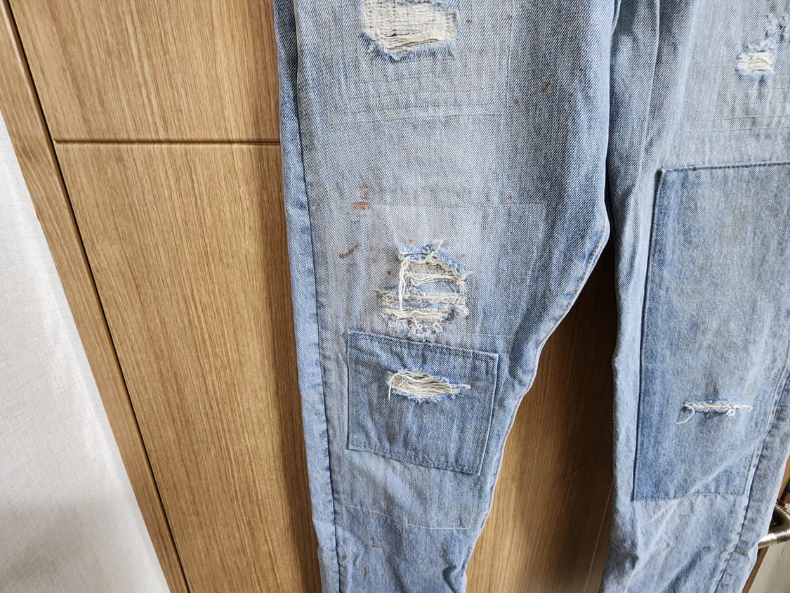 (34)리바이스 512 슬림 테이퍼드 빈티지 데미지 워싱 데님 팬츠 상품이미지4