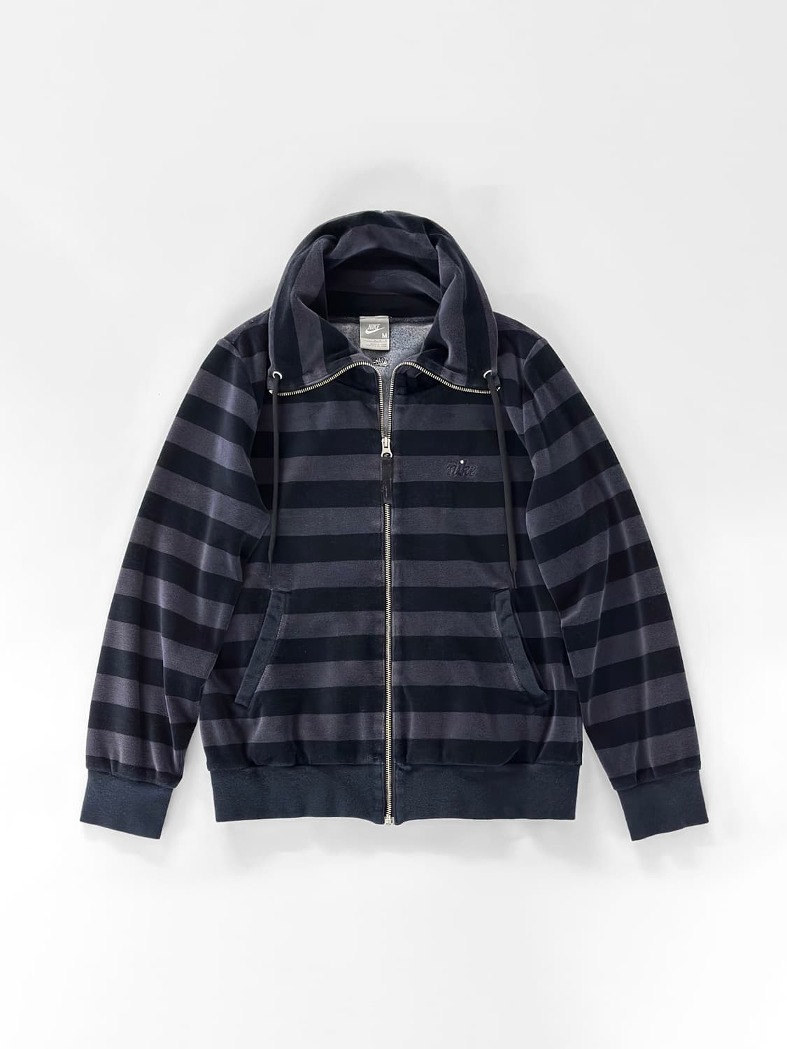 00s 나이키 벨로어 스트라이프 카울 넥 집업 상품이미지2