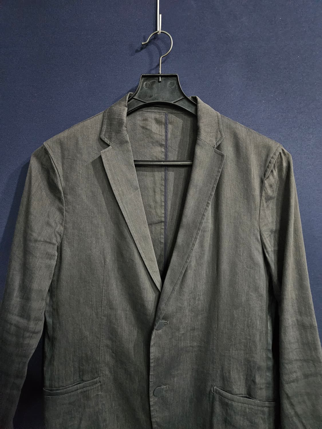 랑방 다크그레이 남성 슬림핏 100~105 마혼방 정장자켓  상품이미지7