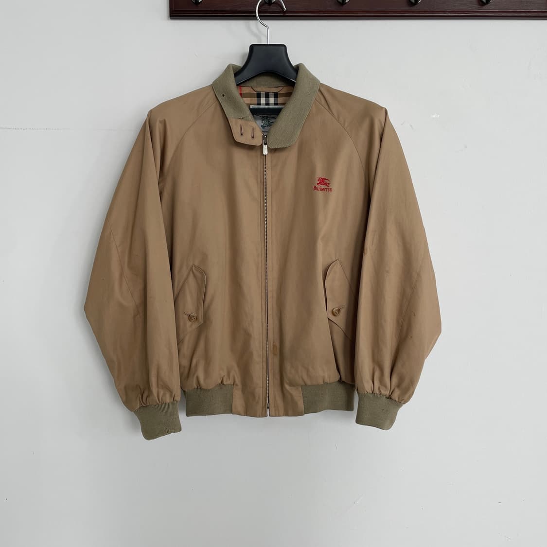 버버리 베이지 안감 체크 블루종 G-9 스타일 상품이미지2