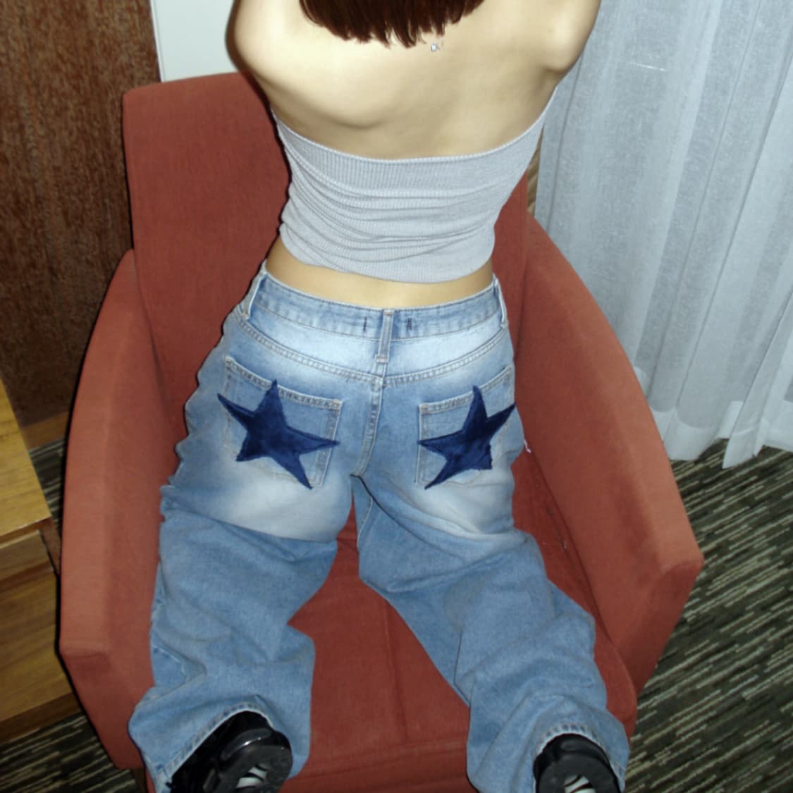 석마이키스(SUCK MY KISS) 포켓패치 데님팬츠 66 새상품 상품이미지3