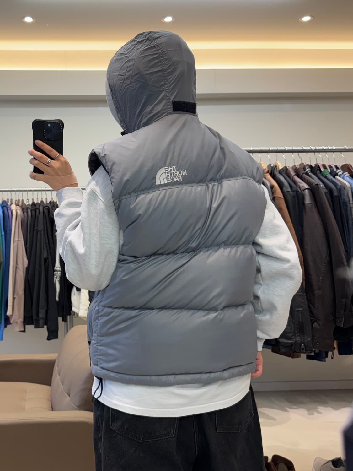 노스페이스 700 눕시 라이트그레이 패딩 베스트  상품이미지6