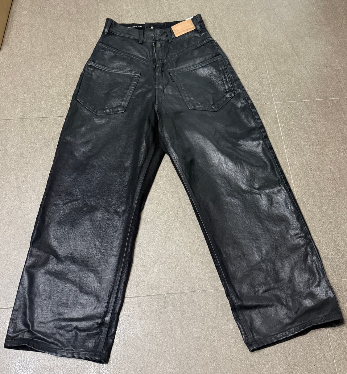 프로젝트gr 백워드 코팅 블랙 진 상품이미지3