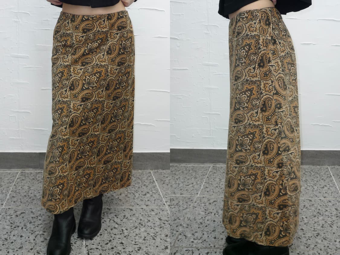 corduroy pattern long skirt 상품이미지2