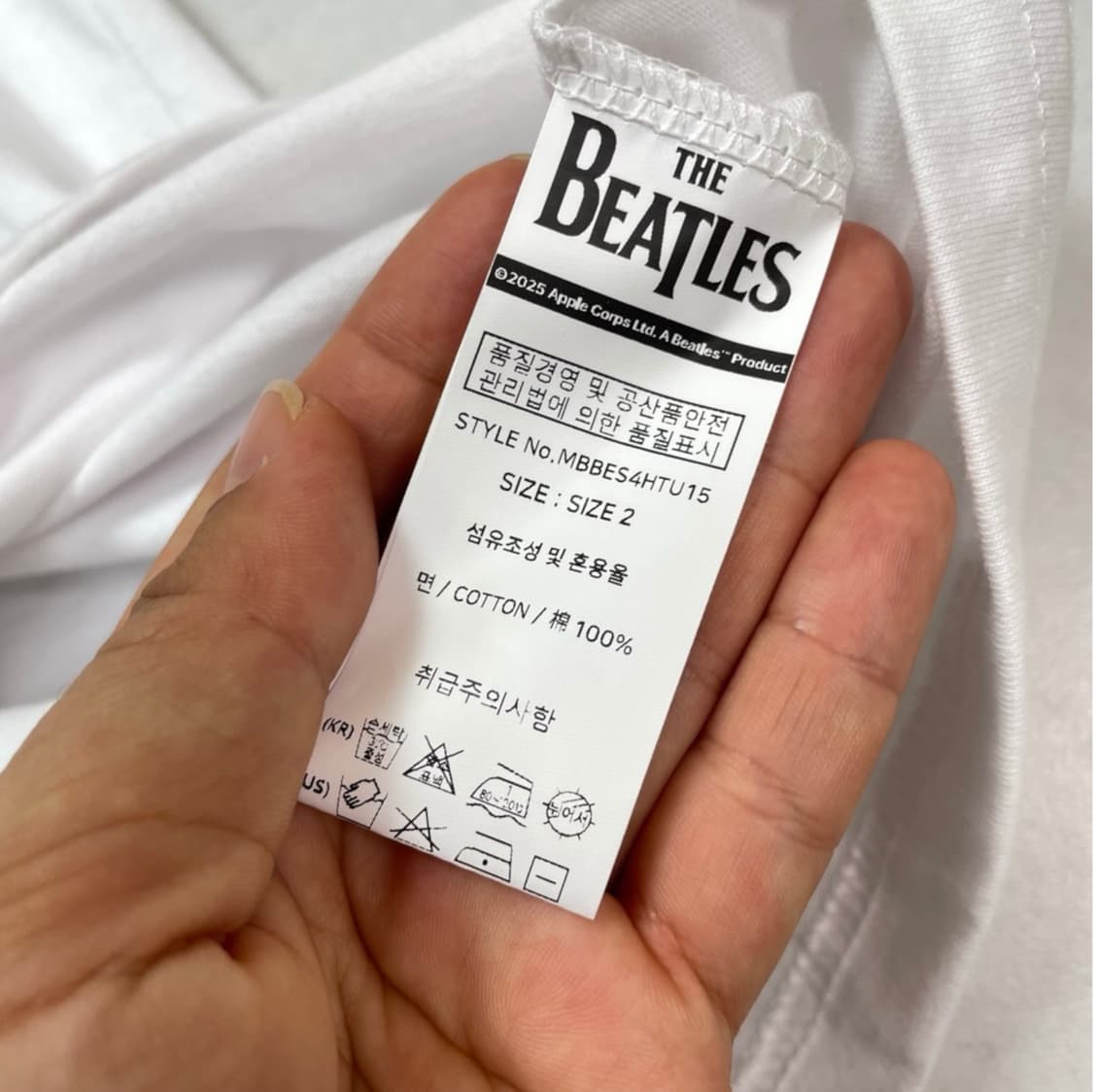 메인부스 Mainbooth 화이트 링거티 비틀즈 러브 반팔티셔츠 2 상품이미지3