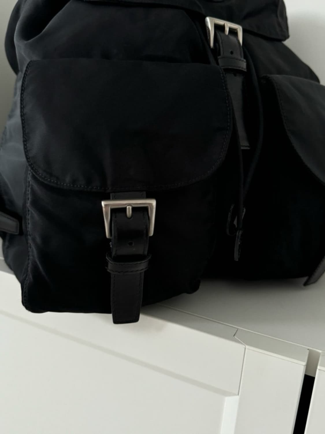 프라다 리나일론 백팩 (m) 블랙 -정품 상품이미지5