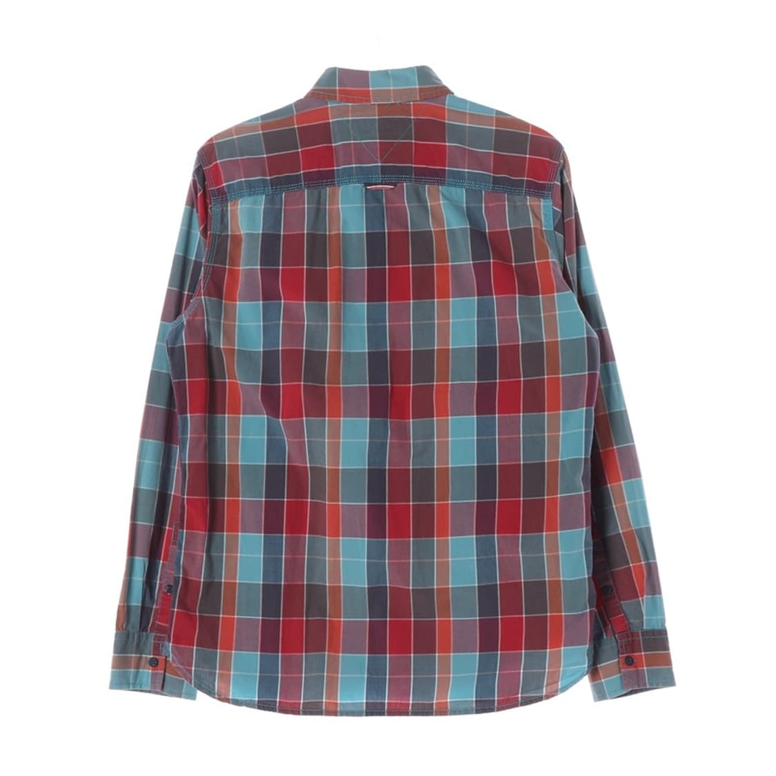 타미힐피거 데님 레드 멀티 체크 셔츠 L 상품이미지2