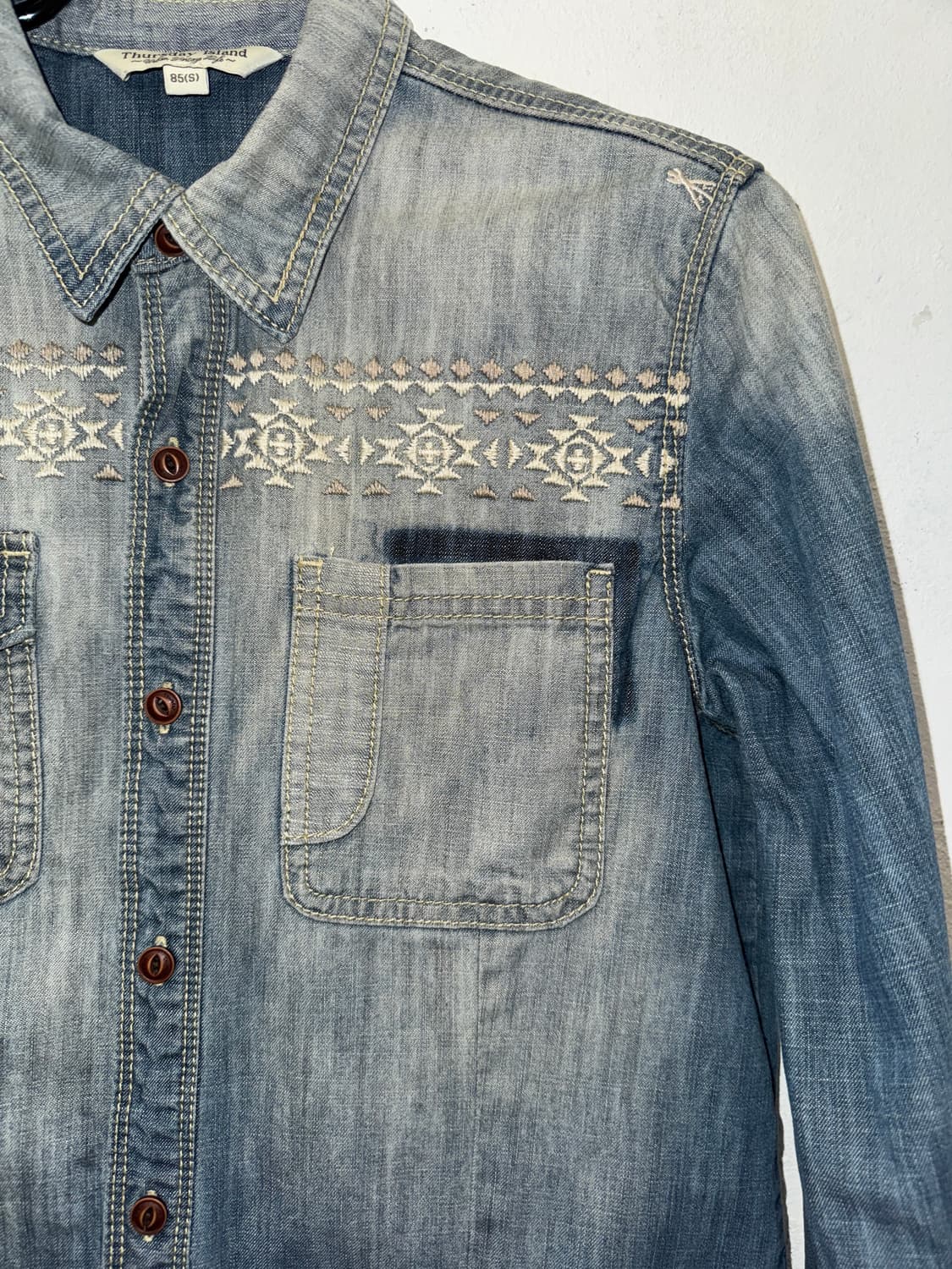 Thursday island 웨스탄 자수 데님 셔츠 상품이미지3