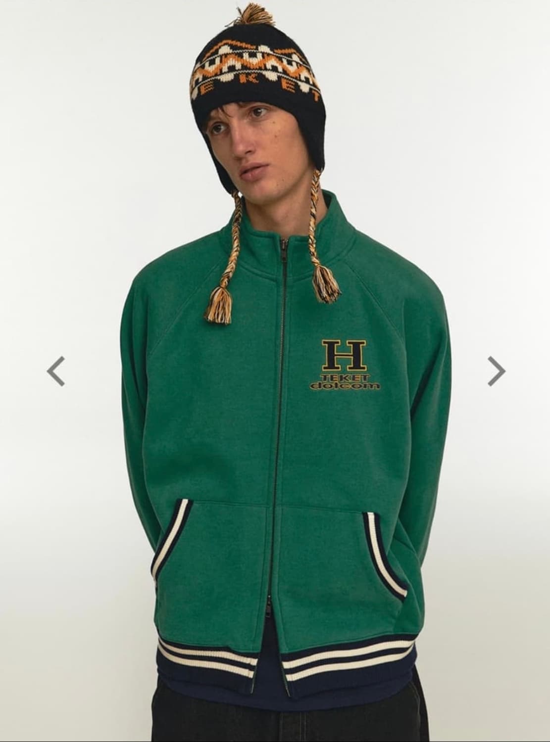 Teket H ZIP-UP SWEATSHIRT-GREEN m size 상품이미지6