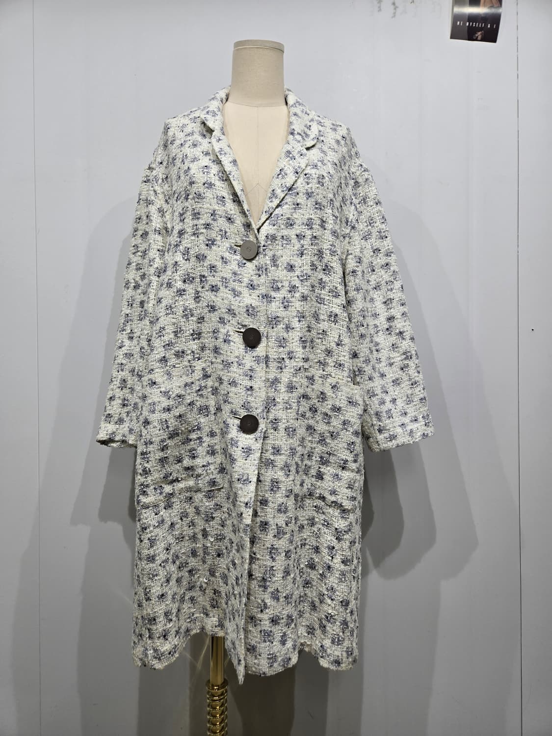 샤넬 트위드 롱 코트 빈티지 자켓 상품이미지3