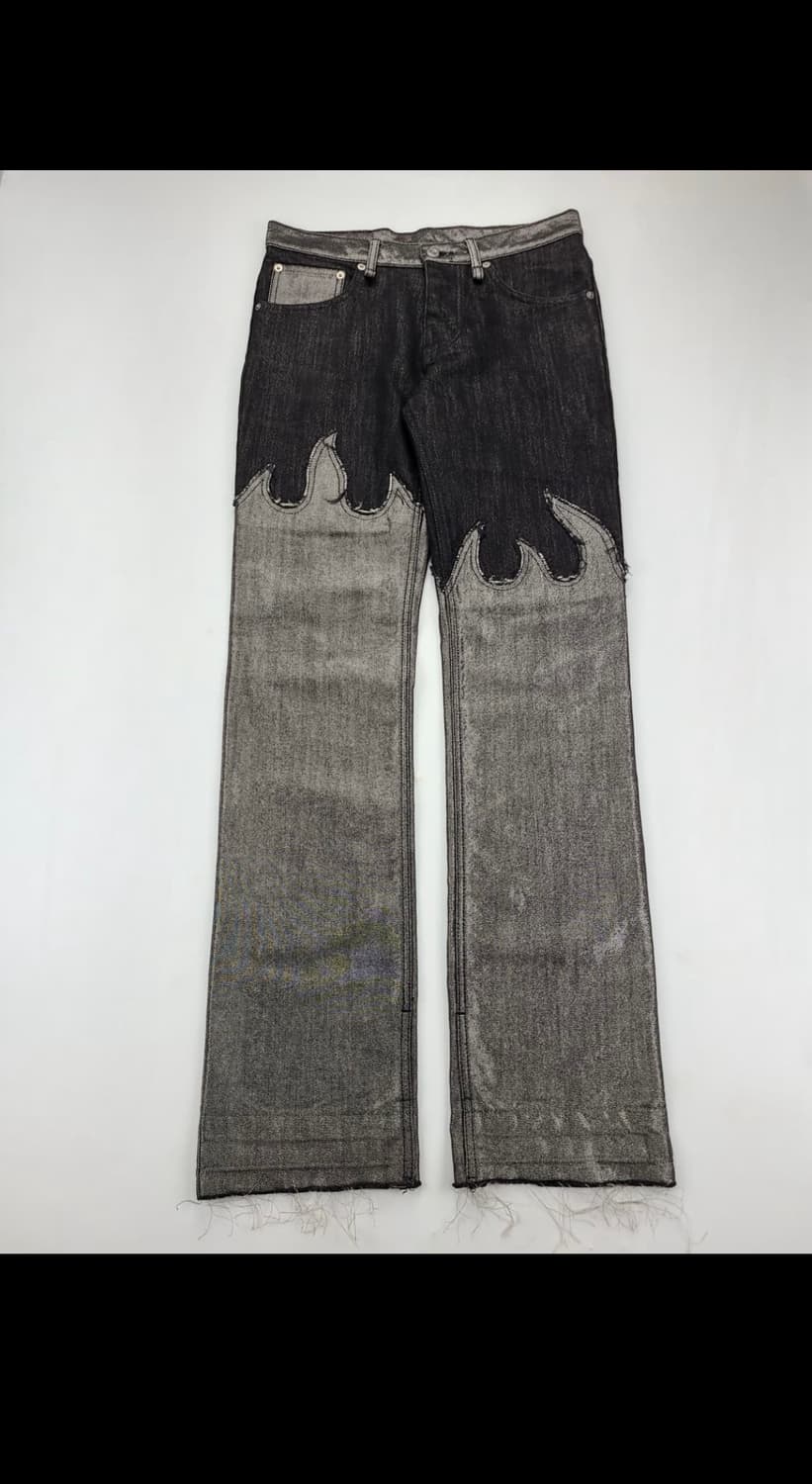 00s 백본 인사이드아웃 플레임 데님팬츠 상품이미지1