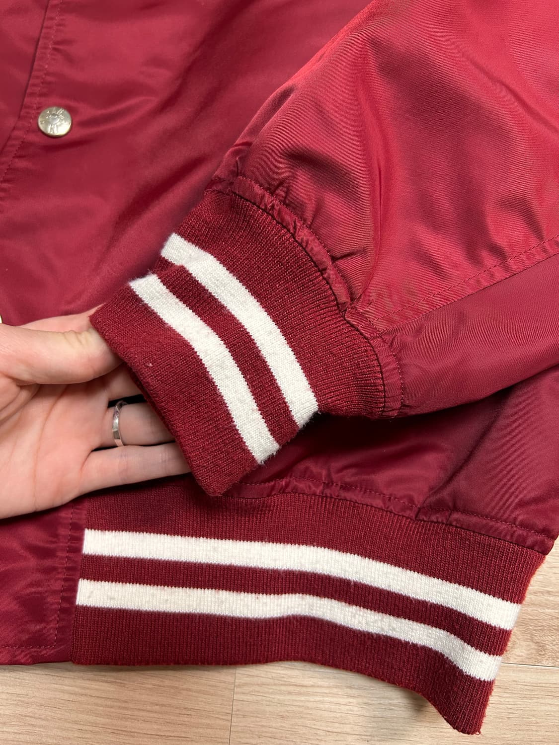 휴먼메이드 나일론 스타디움 자켓 버건디 S 상품이미지5