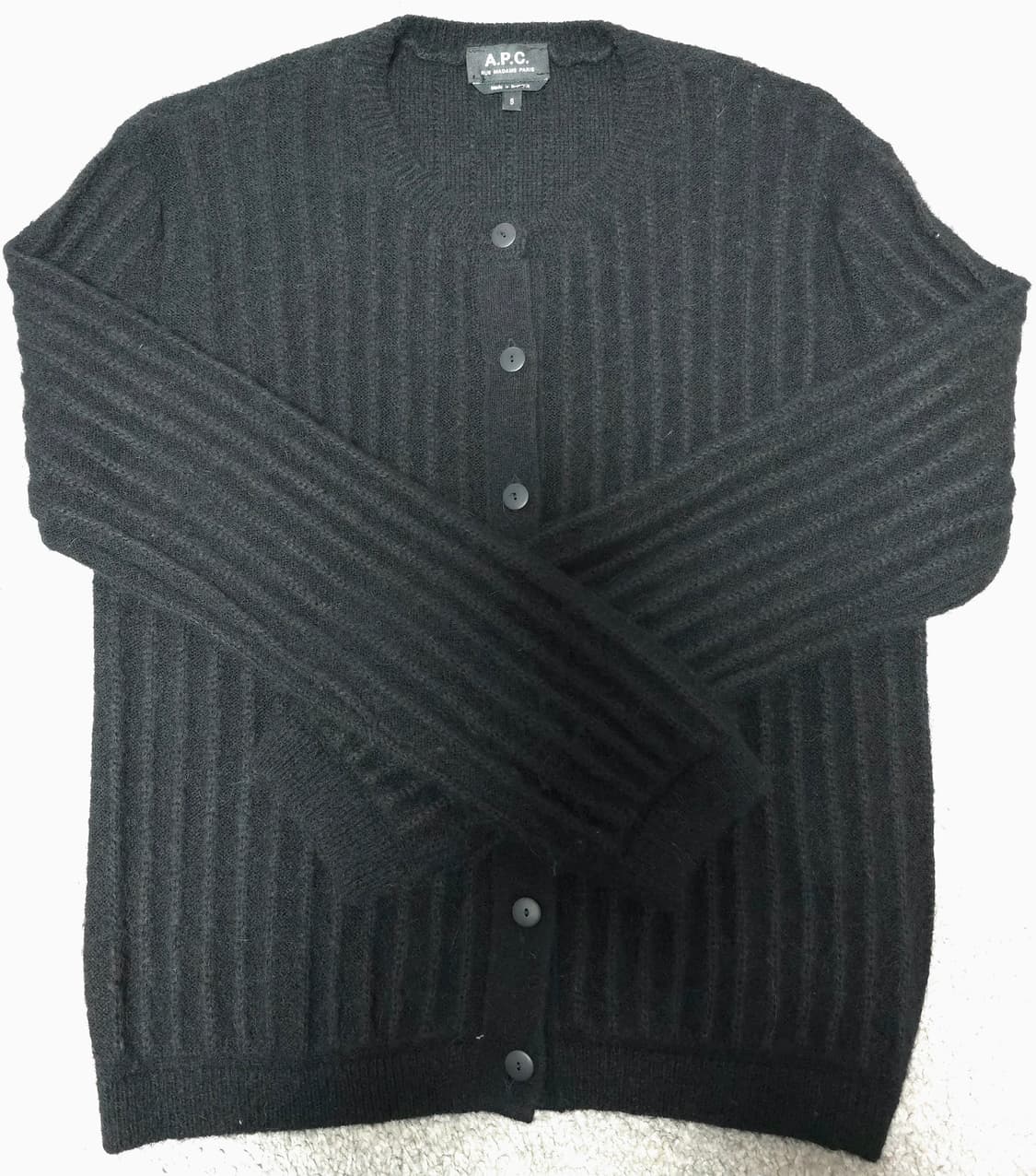 A.P.C. 블랙 니트 가디건 알파카 혼방 상품이미지2