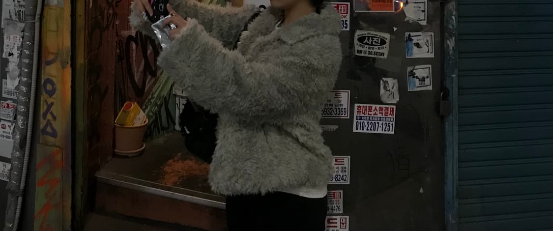 더기 퍼재킷 그레이 상품이미지3