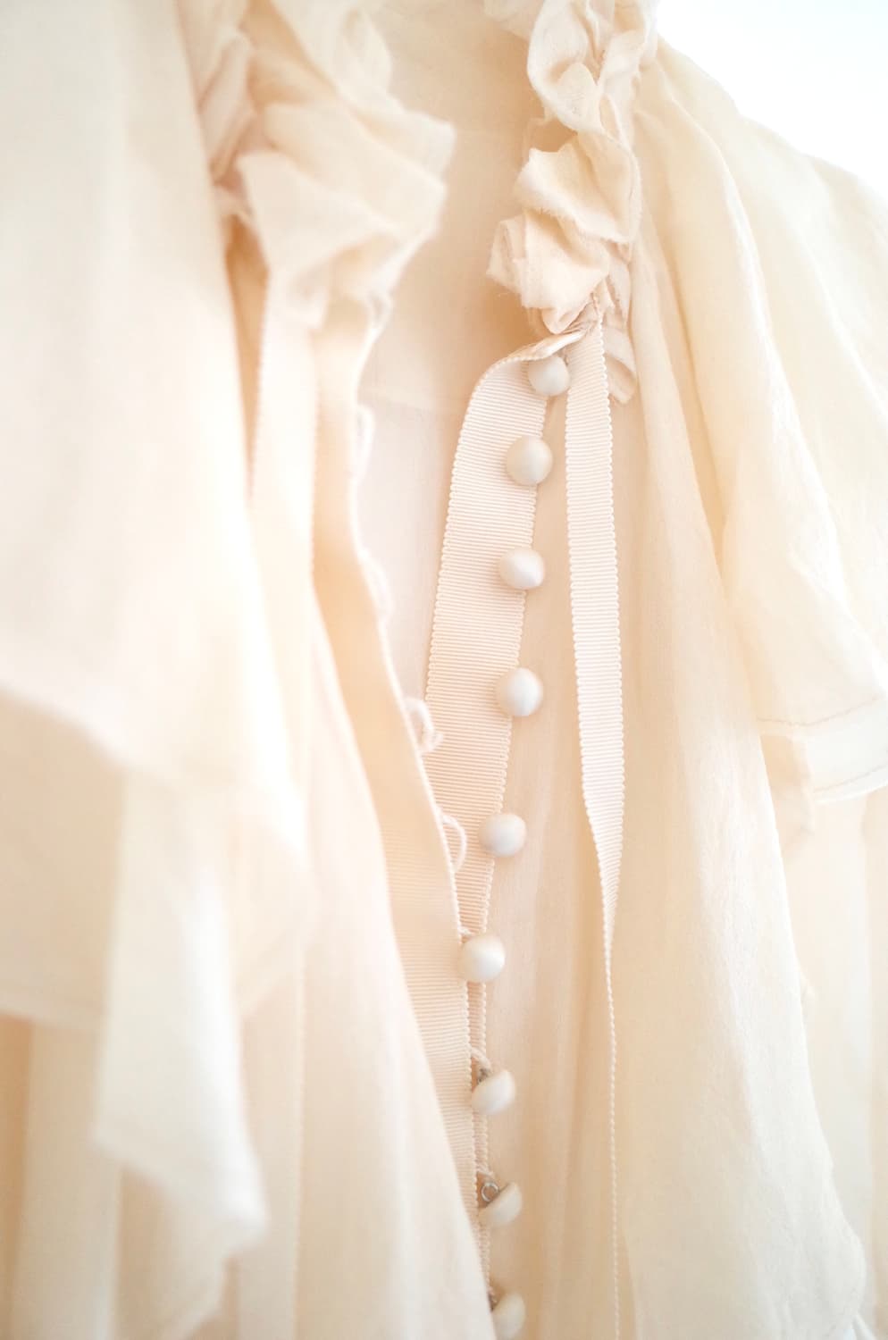 Sacai 사카이 실크 프릴 레이스 블라우스 상품이미지2