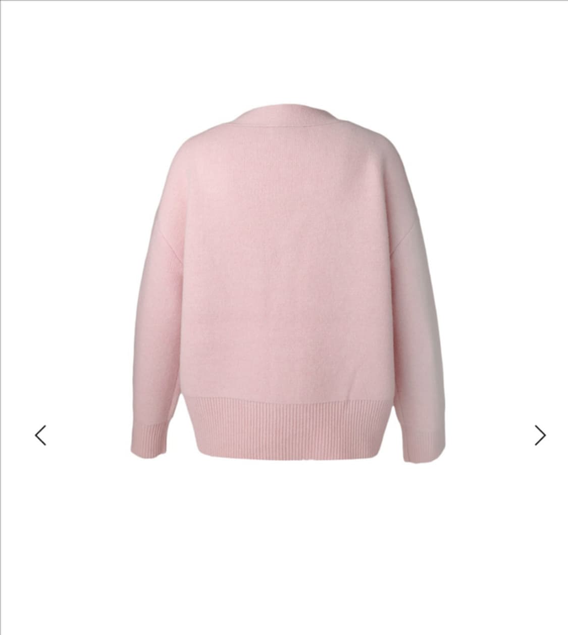 피브레노 브이넥 캐시미어 가디건 니트 핑크 s 새상품 /fibreno 베 상품이미지6