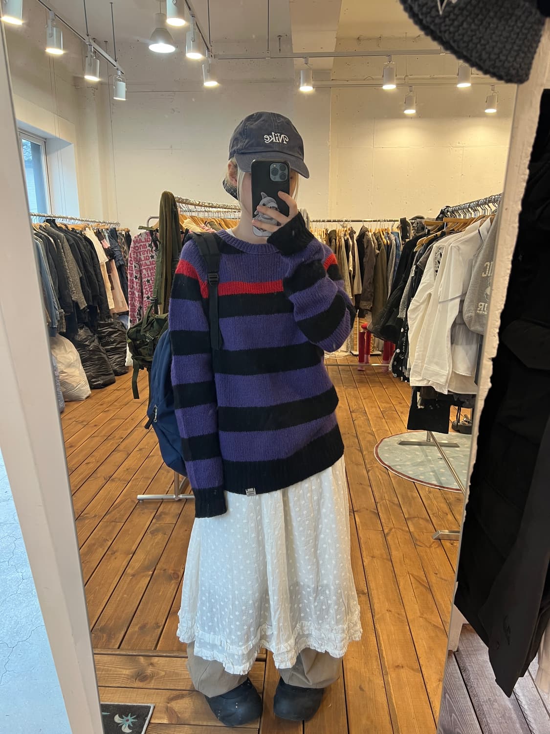 DOHC 퍼플 스트라이프 니트 상품이미지1