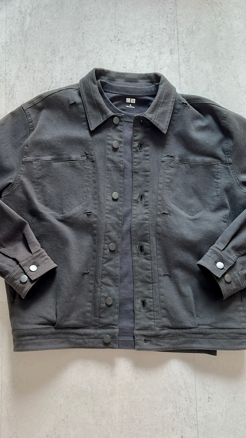 해칭룸 리버스 트러커 자켓 블루 차콜 상품이미지1