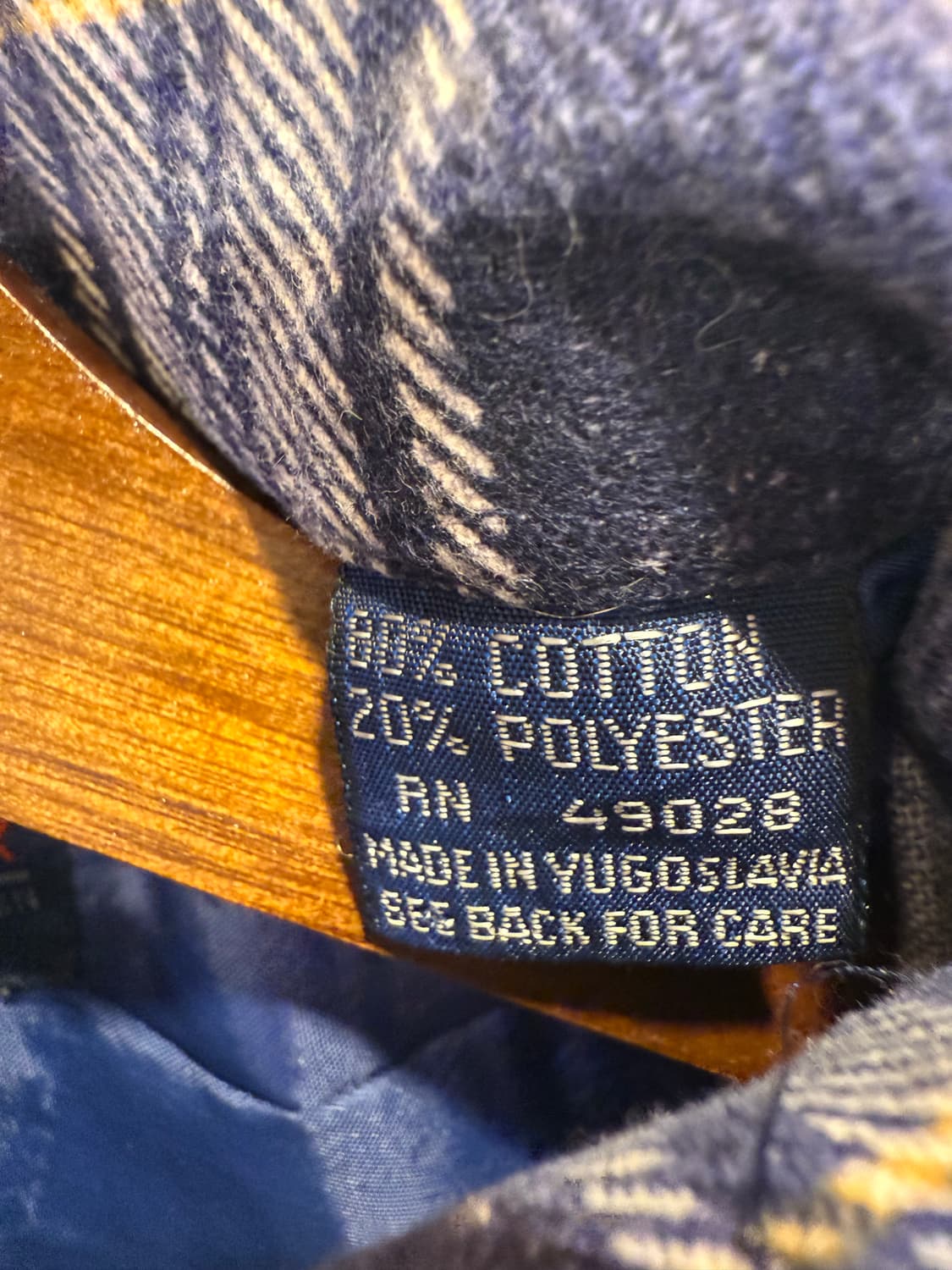 911스포츠웨어 네이비 플란넬 체크셔츠  상품이미지3