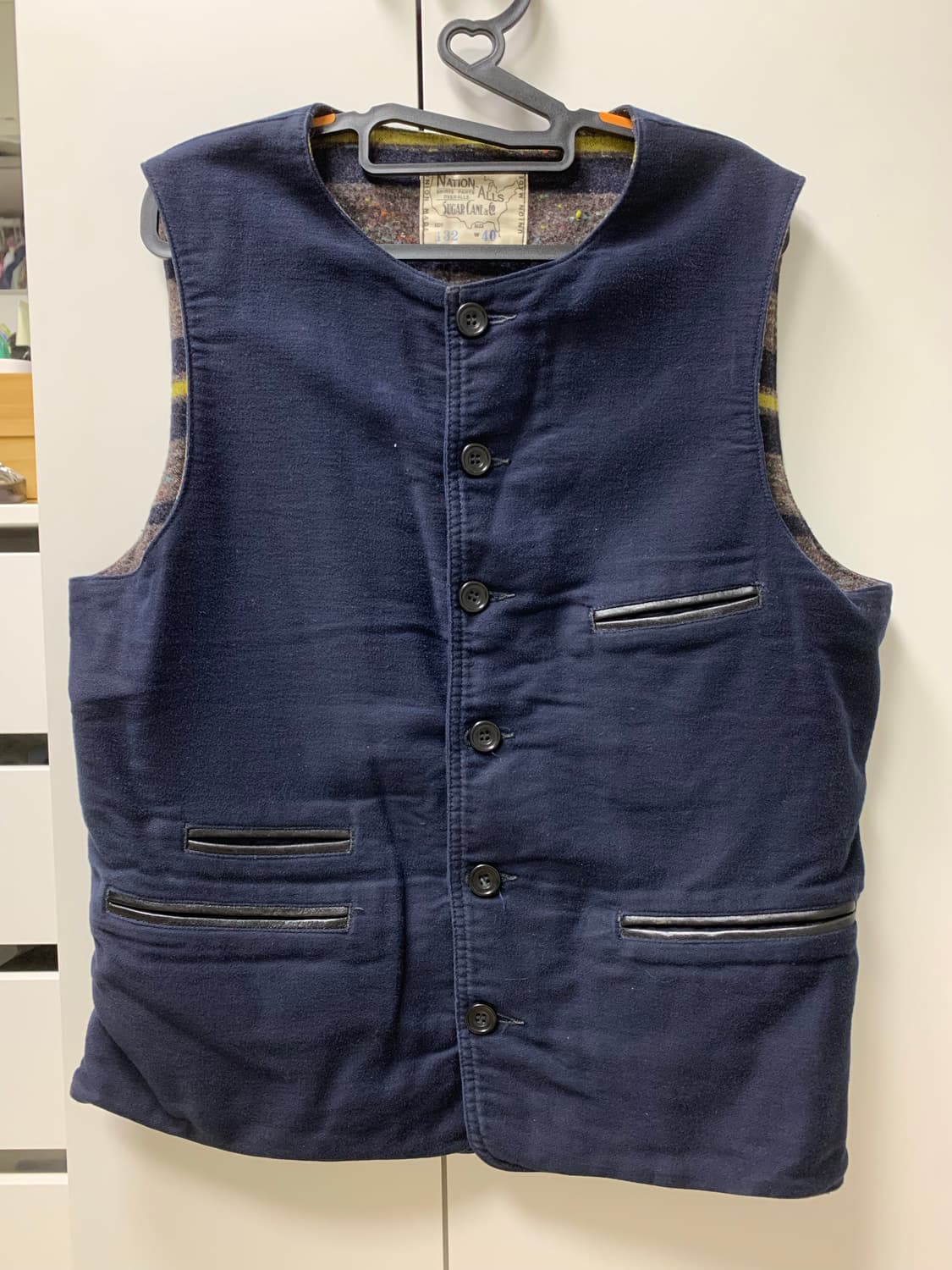 Sugarcane moleskin vest 상품이미지1