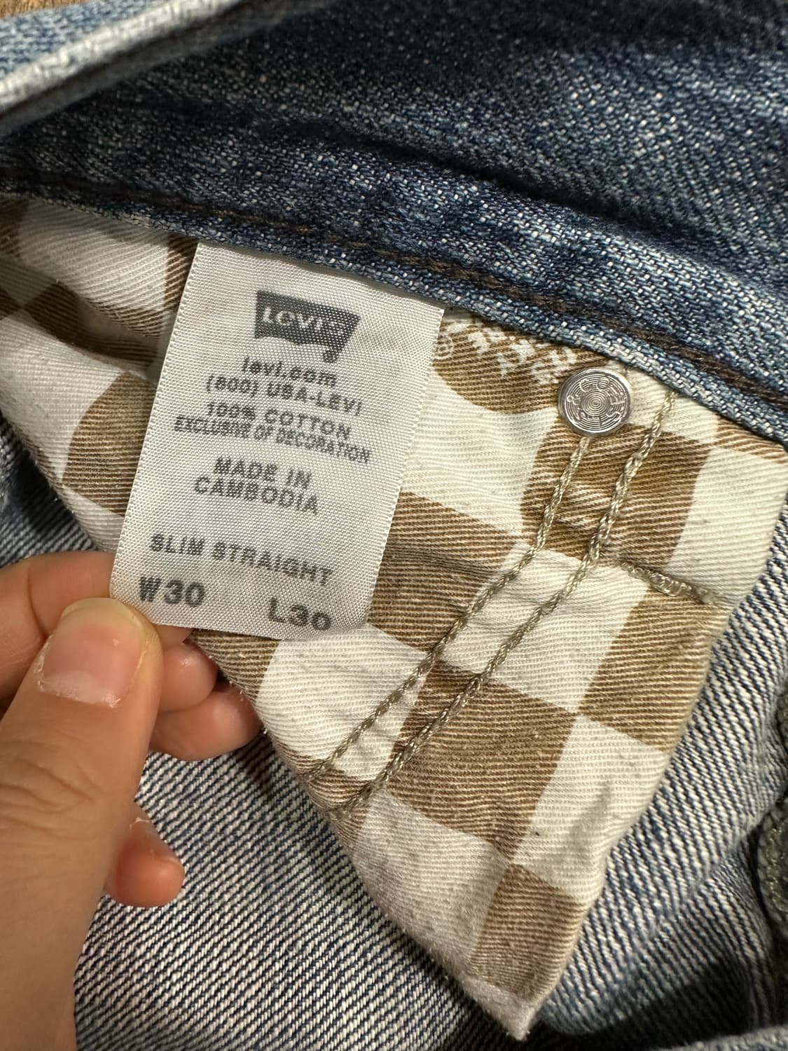리바이스 514 슬림 스트레이트 Y2K 청바지 W30 L30 상품이미지7