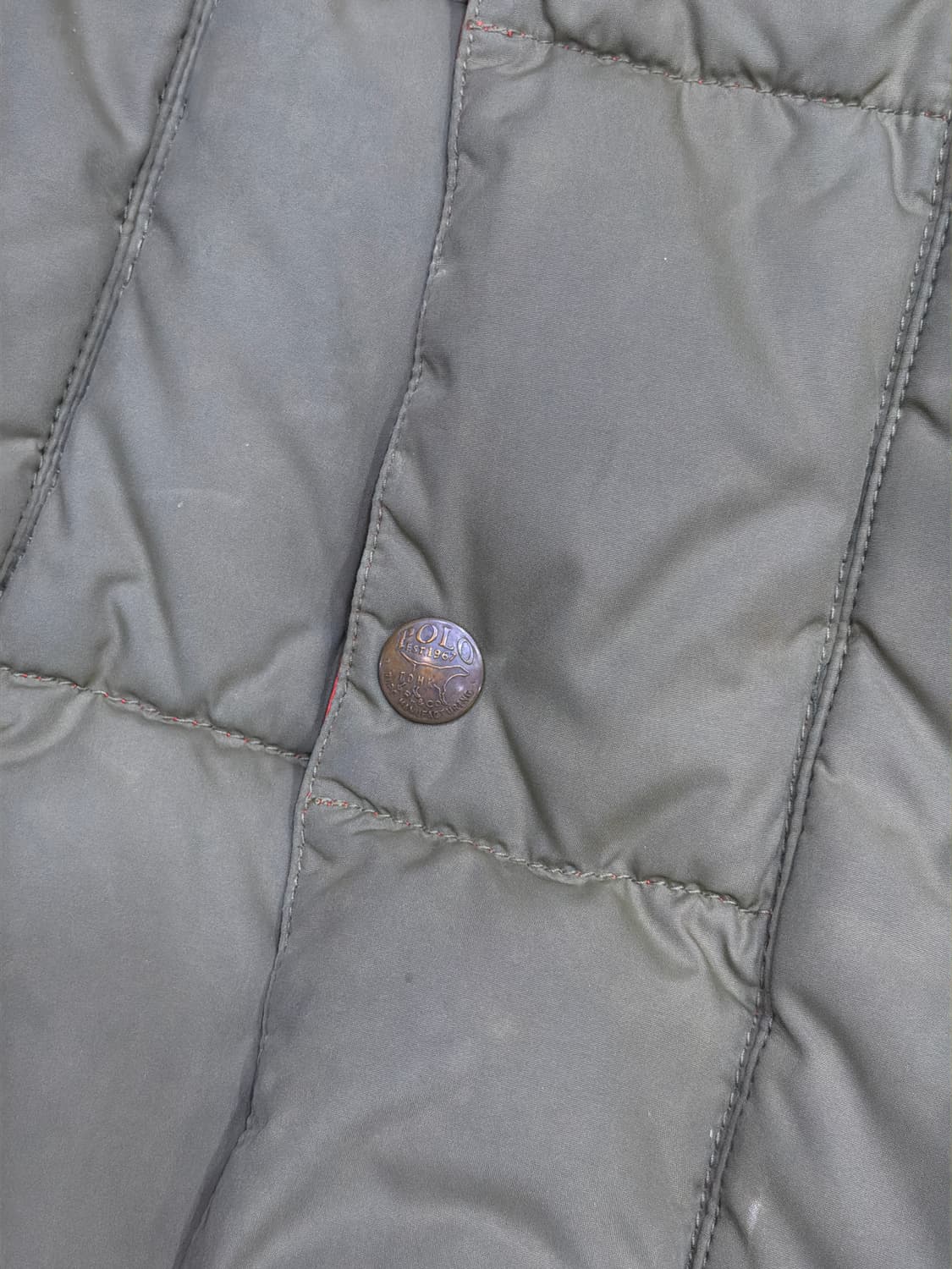 폴로 랄프로렌 리버시블 구스 다운 패딩 베스트 카키/레드 XXL 상품이미지7