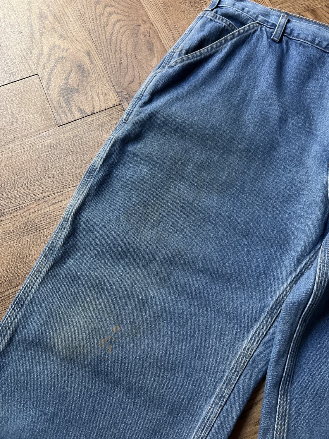 [38]칼하트 USA 미디엄블루 싱글니 카펜터 워크 데님 팬츠 상품이미지4